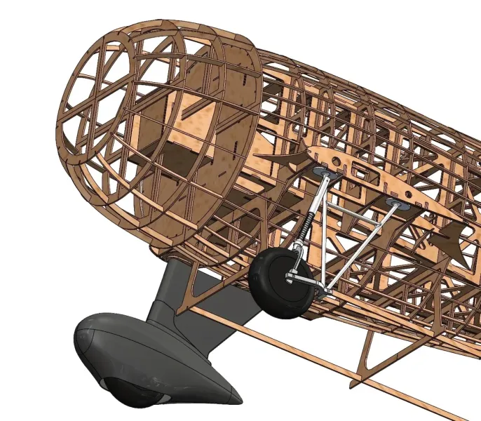 GEE-BEE R Lasercut Baukasten 2174 mm